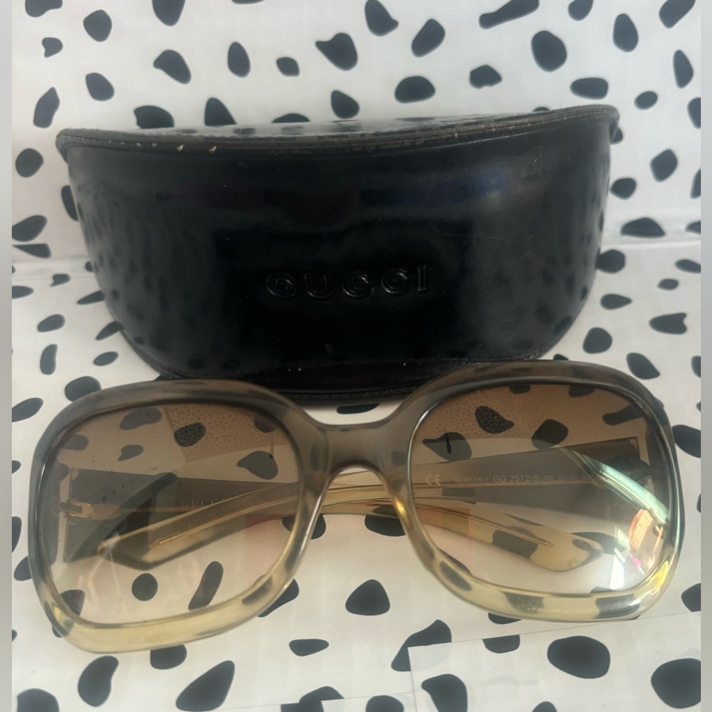 Gucci olive green ombré vintage sunglasses